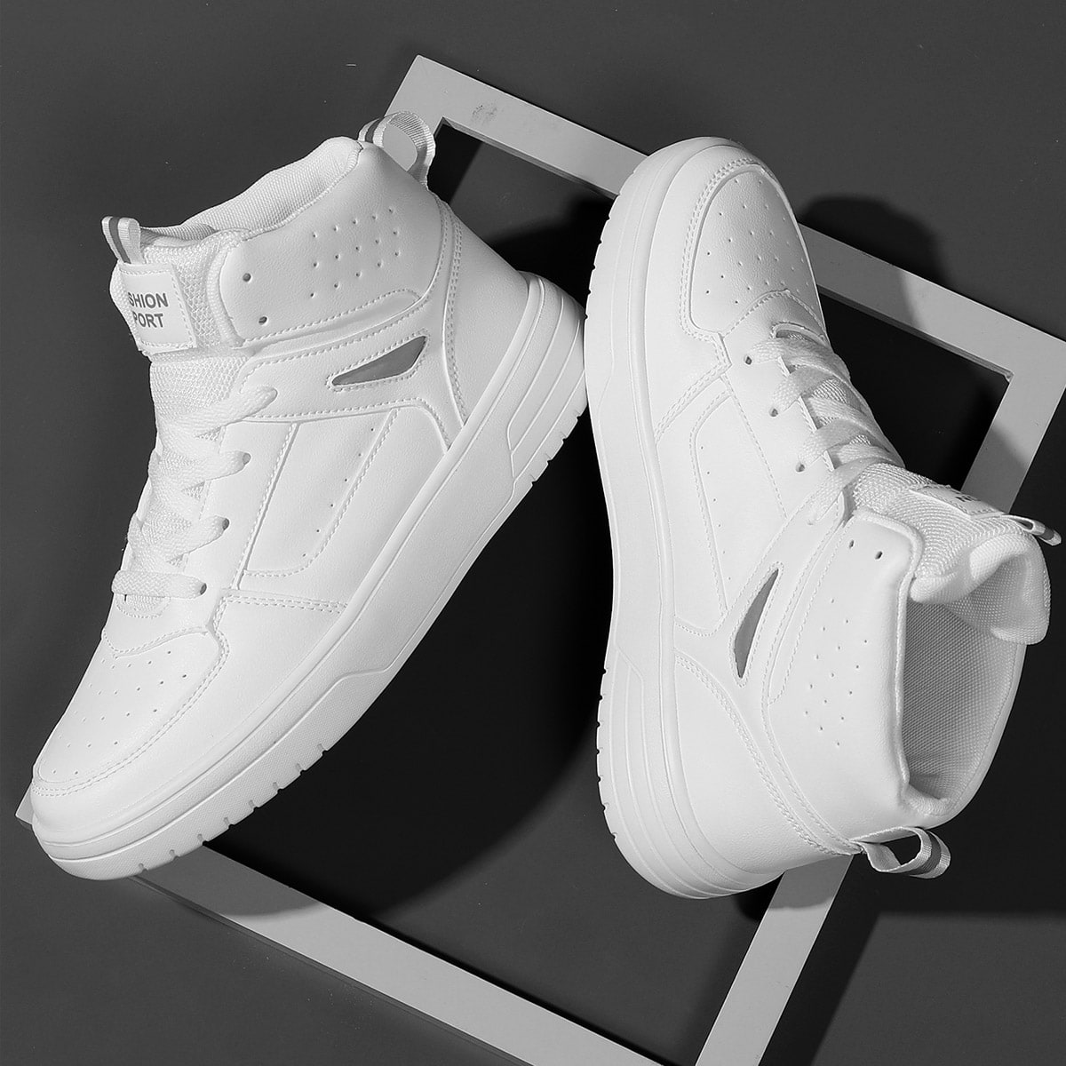 Zapatillas casuales planas para hombres, zapatos de skate con suela blanda y cómoda, zapatos altos ligeros para uso diario