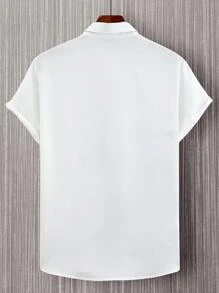 Manfinity Homme Men Crane & Tree Print Shirt Without Tee - White - View 2