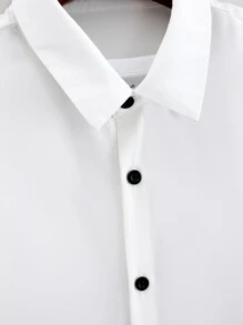 Manfinity Homme Men Crane & Tree Print Shirt Without Tee - White - View 3