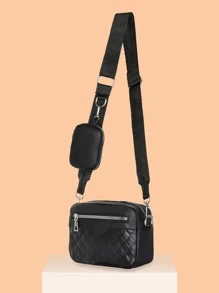 Trung học phổ thông Sinh viên Trường đại học Đa chức năng Túi Sling Túi đeo vai Giải trí Cái túi Mini Nam Hoa văn chần bông Dây kéo phía trước Túi Vuông Với ví , Túi xách tay Balo Cho du lịch , Cao đẳng , Commute Túi đeo chéo Túi Sling Túi đeo vai Bên Cái túi Túi Vuông Đối với Ngày lễ Những điều cần thiết khi đi du lịch Commute Thương vụ Hàng ngày Ngoài trời Đối với Làm Việc  Nam Mùa hè Nam Món quà - màu đen - Xem 3