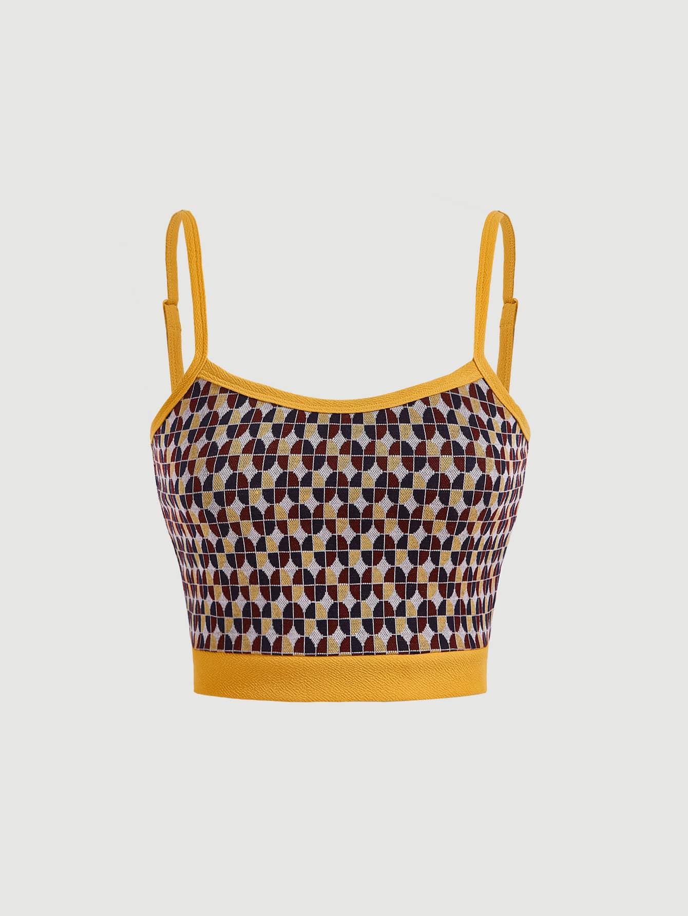 SHEIN MOD 幾何印花吊帶上衣 - 彩色 - 查看 1