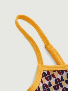 SHEIN MOD 幾何印花吊帶上衣 - 彩色 - 查看 4