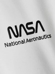 Manfinity VCAY Men Casual Letter Graphic Sweatshirt For Autumn - White - View 3