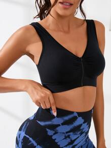 Yoga Sxy 素色前拉鏈運動型文胸