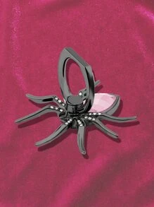 ROMWE Rhinestone Decor Spider Design Phone Ring Holder - Pink - View 1