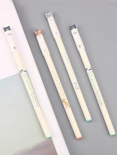 2pcs  Cat  Design  Random  Gel  Pen