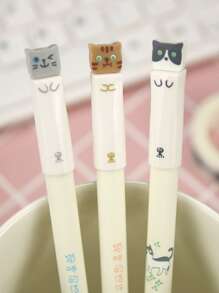2入組貓貓設計隨機中性筆