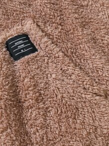 Manfinity Men Colour Block Drawstring Thermal Hoodie - Mocha Brown - View 7