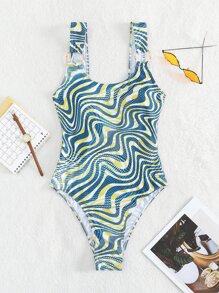 Phụ nữ một mảnh Lộ Lưng Nhẫn Tất cả trên in Boho - Nhiều màu - Xem 1