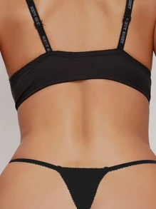 Contrast Lace G-String Sexy Lingerie