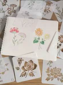 20 件花卉设计绘图模板 返校,返校,学校用品 - 白色 - 查看 2