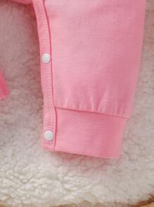 新生兒卡通刺繡連身褲和配件髮箍和手套和圍兜