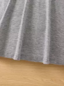 Toddler Girls Colourblock Chevron Print Dress - Light Grey - View 5