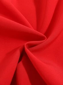 Chicas Mono de tirantes de dos capas ribete con fruncido - Rojo - Ver 3