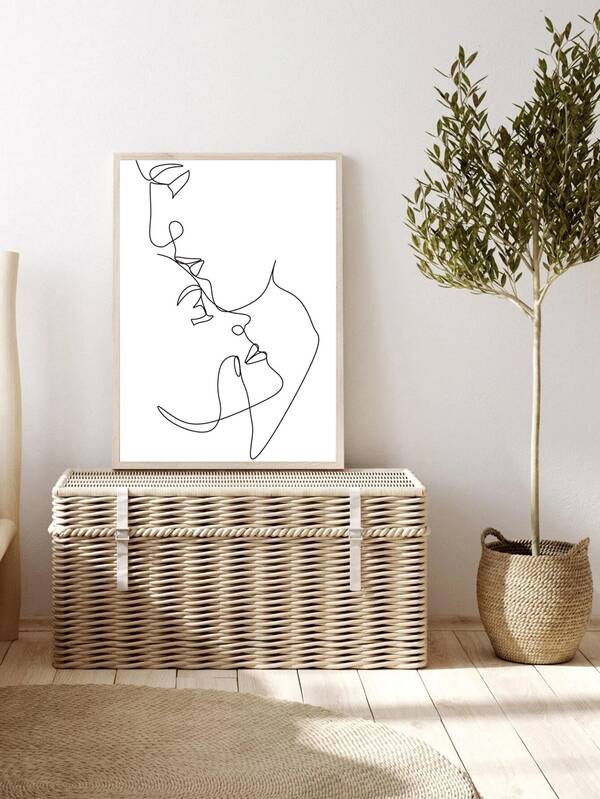 Abstract Figure Graphic Unframed Painting, Hanging Wall Art Prints, Frame Not Include, For Home Decor