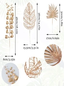 12入組人造植物 - 金色 - 查看 3