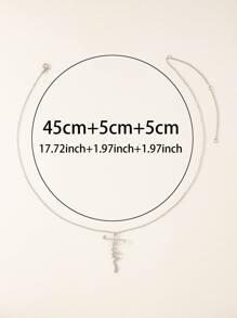 Letter Pendant Necklace - Silver - View 4