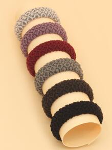 6入組實色簡約髮圈 - 彩色 - 查看 5