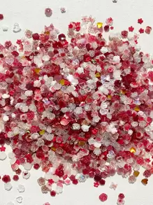 1 件装花朵图案美甲装饰 DIY 指甲饰品 美甲宝石 美甲用品 指甲 - 彩色 - 查看 4