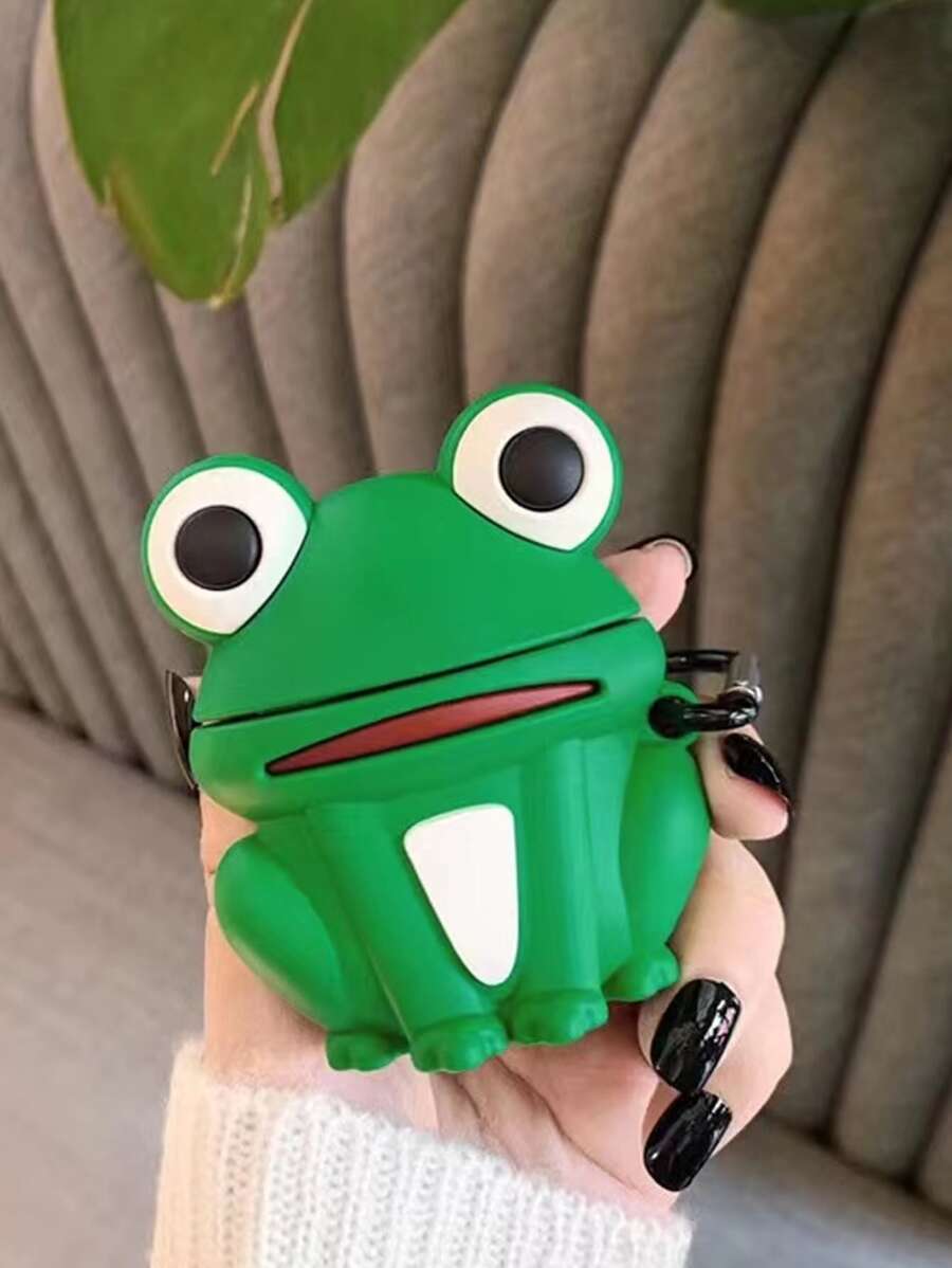 1pc Frog Design Earphone Case Compatible With AirPods - Multicolor - View 1