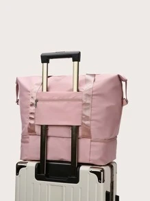 Patch Detail Duffel Bag - Pink - View 3
