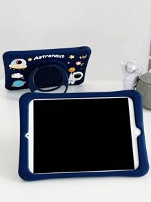 卡通宇航員圖案保護套適用於iPad - 藏蓝色 - 查看 3