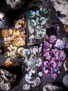 have a good day 2 miếng dán hình mặt trăng và bướm ngẫu nhiên - Nhiều màu - Xem 1