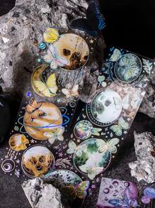 have a good day 2 miếng dán hình mặt trăng và bướm ngẫu nhiên - Nhiều màu - Xem 3