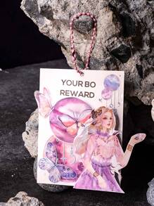 have a good day 2 miếng dán hình mặt trăng và bướm ngẫu nhiên - Nhiều màu - Xem 5