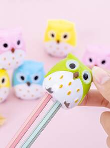 1入組貓頭鷹設計隨機卷筆刀 - 彩色 - 查看 2