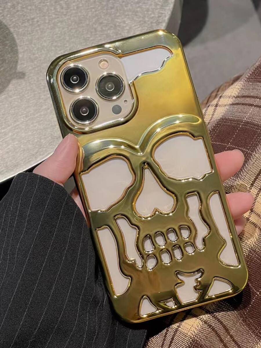 hộp đựng điện thoại hình đầu lâu - màu đen - Xem 1