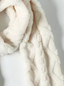 Cute 1pc Embossed Plush Scarf For Daily Women Accessories Women Winter Fall