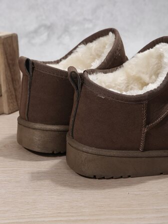 2025 Vinter Minimalistiska Termofodrade Snökängor i Konstmocka, Pälskängor