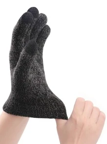 iwarm Men Letter Graphic Gloves - Multicolor - View 4