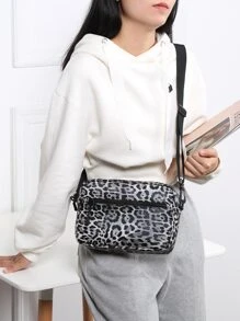 Bolsa cuadrada con patrón de leopardo - Multicolor - Ver 1