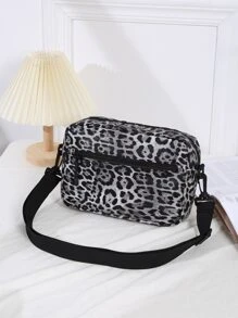 Bolsa cuadrada con patrón de leopardo - Multicolor - Ver 2