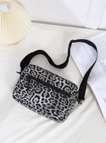 Bolsa cuadrada con patrón de leopardo - Multicolor - Ver 4