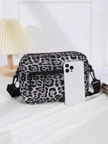 Bolsa cuadrada con patrón de leopardo - Multicolor - Ver 5