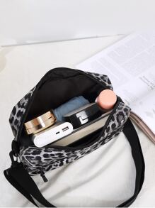 Bolsa cuadrada con patrón de leopardo - Multicolor - Ver 6