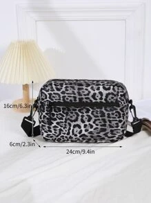 Bolsa cuadrada con patrón de leopardo - Multicolor - Ver 7