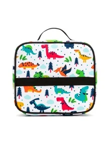 兒童卡通恐龍和樹圖案方包