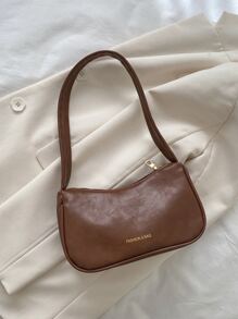 Letter Graphic Bag - Brown - View 2