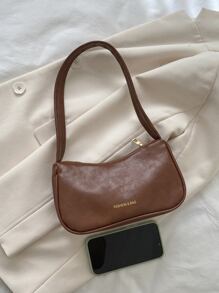 Letter Graphic Bag - Brown - View 5