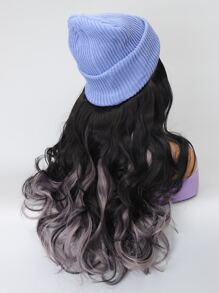 Long Body Wave Synthetic Wig With Hat - Multicolor - View 5