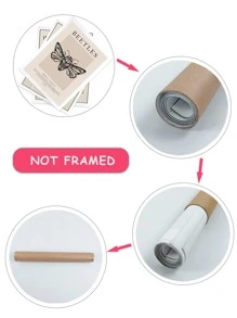 3pcs Insect Pattern Unframed Painting Poster Gift For Wall Decor - Multicolor - View 3