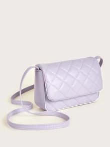 Girls Quilted Flap Square Bag