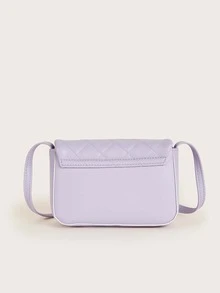 Girls Quilted Flap Square Bag