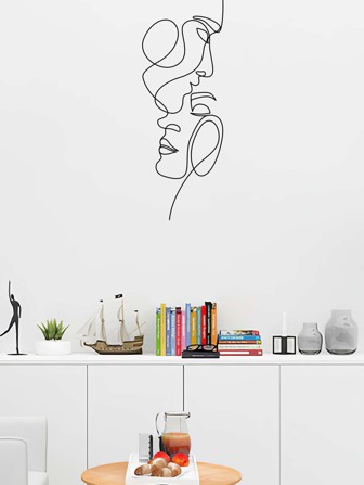 1入組抽象人物圖案牆貼