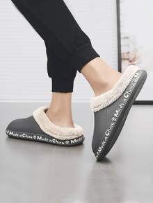 Men Thermal Lined Warm Clogs - Grey - View 2