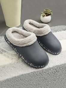 Men Thermal Lined Warm Clogs - Grey - View 3